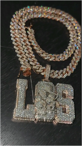 Colgante de Letra Personalizado de Hip Hop con Moissanita Iced Out, Colgante 3D de Plata 925 con Letra Inicial de Moissanita de Laboratorio para Unisex - Product Image 2