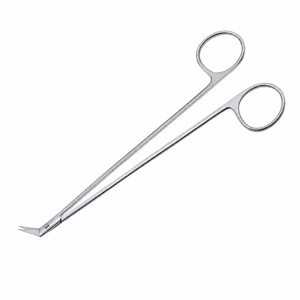Tijeras Vasculares Potts con Punta Fina Angulada, Instrumento Quirúrgico de Acero Inoxidable para Arteriotomía y Disección Vascular - Product Image 1