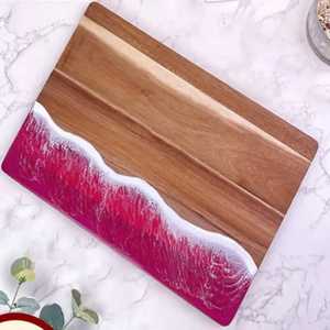 Tabla de Charcutería Plegable de Madera de Acacia Cuadrada, Duradera, Sostenible, Reutilizable, para Servir Queso, Fácil de Limpiar, No Tóxica - Product Image 6