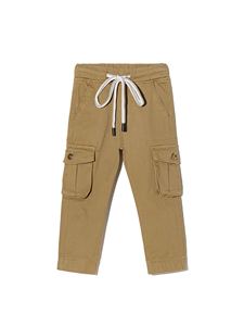 กางเกงคาร์โก้ผู้ชายแบบกันน้ำ กางเกงคาร์โก้เด็ก กางเกงจ็อกเกอร์ กางเกงขายาวผ้าทวิลยืดได้ มีกระเป๋า ขอบขาจั๊มพ์ มีเชือกผูก กางเกงคาร์โก้เด็กผู้ชาย - Product Image 5