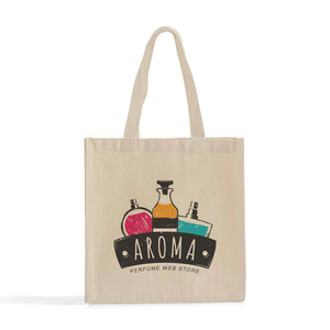 Printed Recycled Cotton <b>Tote</b> Bag | Sustainable Eco Friendly Carry Bag | Reusable Shopping Shoulder Handbag for Grocery Daily Use - Product Image 2