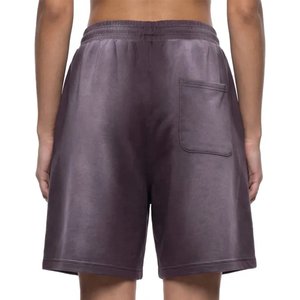 High Demanding Custom <b>Men</b> Vintage Washed Sweat <b>Shorts</b> Oversized Casual Streetwear Distressed Drawstring Gym <b>Lounge</b> <b>Shorts</b> Purple - Product Image 2