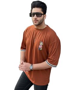 Camiseta personalizada para hombre con lavado ácido, 100% algodón, camisetas gráficas de talla grande de gran tamaño, Camiseta de algodón transpirable Vintage con logotipo estampado - Product Image 1