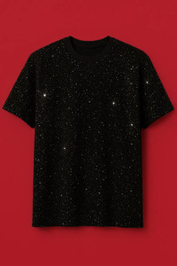 Camiseta Personalizada de Gran Tamaño para Hombre, Unisex, 100% Algodón, 240 g/m², Tejido de Punto, con Pedrería, Antiarrugas, Manga Corta - Product Image 2