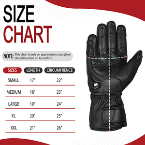 Guantes de Motocicleta de Invierno de Cuero Genuino Personalizados OEM, Guantes de Motociclista con Protección de Nudillos Duros - Product Image 6