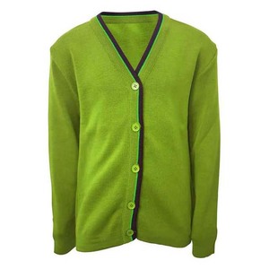 เสื้อคาร์ดิแกนถักคอวีสีม่วงสำหรับผู้หญิง แขนยาว สไตล์ลำลอง ติดกระดุมด้านหน้า สีพื้น - Product Image 3