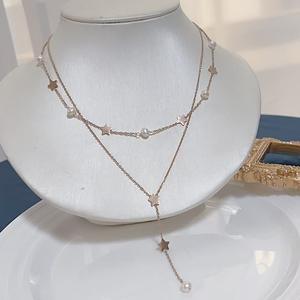 Nouveau collier en perles en forme d'éventail, tendance, luxe léger, de niche, polyvalent, perle de coquillage naturelle d'eau douce - Product Image 1