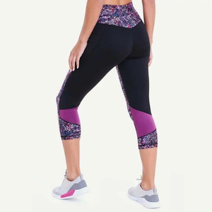 Women Plus Size Front High Elastic Waist <b>Stretch</b> Capri Pants Cropped Leggings Casual Workout Yoga Running Fitness Comfortable - Product Image 2