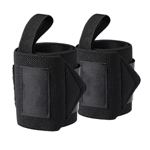 สายรัดข้อมือไนลอนแบบยืดหยุ่นระดับมืออาชีพ LEAFITS พร้อมตัวล็อคแบบตะขอและห่วงเพื่อการรองรับสูงสุด ให้ความสบายในการยกน้ำหนักและการฝึกความแข็งแรง - Product Image 1