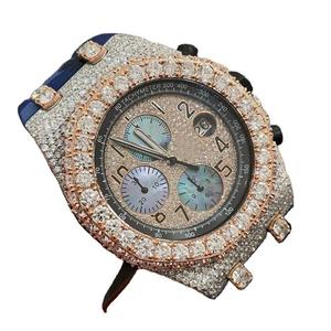 Reloj Mecánico de Lujo para Hombre, Estilo Hip Hop, Personalizable, con Diamantes Moissanite VVS Blancos, Esfera de Cristal con Visualización Analógica - Product Image 3