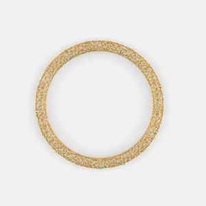 Organic Filigree Diamond Gold <b>Bangle</b> <b>Bracelet</b> - Product Image 3
