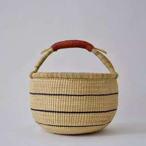 Cesta Bolga, Cesta de Mimbre Tejida a Mano, Organización del Hogar Sostenible - Product Image 1