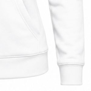 Sudadera con capucha y cremallera completa para mujer, diseño griego personalizado, blanca, premium, estilo universitario, con letras griegas bordadas, informal, de forro polar. - Product Image 4