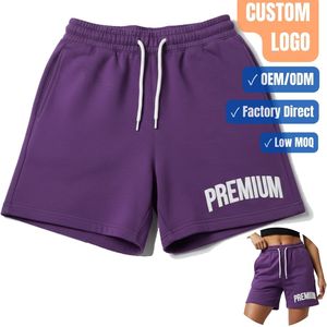 Custom Puff Print Cotton Sweat Shorts Women Training Workout Shorts OEM Private <b>Label</b> - Product Image 1