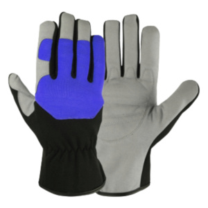 Gants de mécanicien en cuir synthétique robuste Amara, anti-vibration, antidérapants, sécurité industrielle, construction renforcée, protection des mains et des bras - Product Image 5
