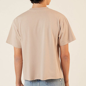 เสื้อยืดทรงบ็อกซ์สำหรับผู้ชาย แฟชั่นทันสมัย ผ้าคอตตอนหนานุ่ม สวมใส่สบาย ทรงหลวม สไตล์ลำลอง - Product Image 2