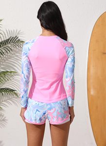 OEM Custom New Design Beach Wear Long Sleeve Swimsuit <b>Women</b> Wrap Sport Surfing Swimwear <b>Women</b> <b>Rash</b> <b>Guard</b> - Product Image 5
