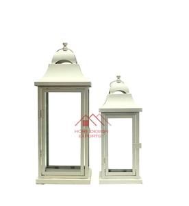 Portavelas de Metal Marroquí, Acabado en Esmalte Blanco, Hecho a Mano - Product Image 6