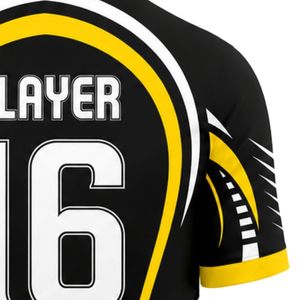 Conjunto de Camiseta de Fútbol Negra y Amarilla, Uniforme de Fútbol Premium, Ligero, Transpirable, para Entrenamiento y Partidos - Product Image 6