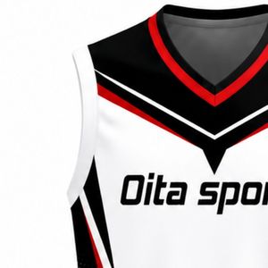 Maillot de volley-ball sans manches noir, rouge et blanc – Haut de sport athlétique pour équipe – Tenue de performance pour entraînement et compétition - Product Image 6