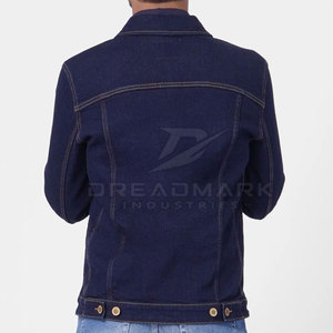 OEM Custom Design High Quality Denim <b>Button</b> Men's Waterproof Breathable Streetwear Winter Jacket - Product Image 4