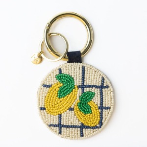 Porte-clés brodé à la main avec perles de rocaille et étiquette personnalisée, porte-clés brodé de perles de rocaille avec nom pour breloques de sac - Product Image 2