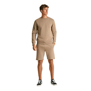 Ensemble décontracté de haute qualité pour homme en molleton 100 % coton respirant, composé d'un short et d'un sweat-shirt à manches longues - Product Image 1