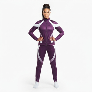 Women Sports Tracksuit Cheerleading Team Uniform Custom Design Training <b>Jacket</b> and Athletic Pants Set - Product Image 1