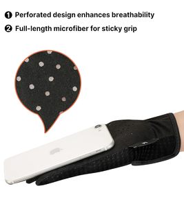 ถุงมือขี่ม้าสำหรับผู้หญิง ถุงมือขี่ม้าแบบยืดได้ ระบายอากาศได้ดี สีดำ - Product Image 3