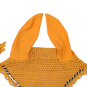 Les plus tendances : Bonnets d'oreilles personnalisés pour l'équitation avec passepoil, voile anti-mouches en crochet, filet d'oreilles, bonnet en crochet avec protections d'oreilles en néoprène - Product Image 6