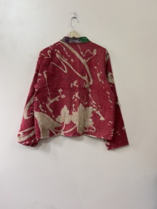 Chaqueta Bordada Kantha Vintage Hecha a Mano de Algodón para Mujer, Chaqueta Reversible - Product Image 6