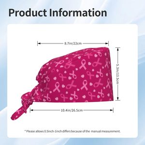 Surgical <b>Scrub</b> <b>Cap</b> Doctors Nurses Adjustable Bouffant Button Closure Comfortable Quick Dry Breathable Worsted Fabric Hospital - Product Image 5
