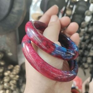 Handmade Resin <b>Bangle</b> <b>Bracelet</b> for Women, Colorful Designer Fashion Jewelry, Lightweight Statement <b>Bracelet</b>, Custom Resin Craft - Product Image 3