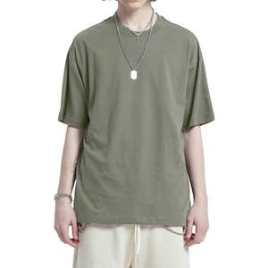 Camiseta de Manga Corta con Cuello en V para Hombre, Corte Holgado, Color Sólido, Suave, Transpirable, Ligera, Informal, para Uso Diario - Product Image 6