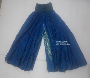 Multi Colors Art Silk Printed Women's Fashion Plazzo Pajamas Fashion Pants For Travel Wholesale From India - Product Image 1