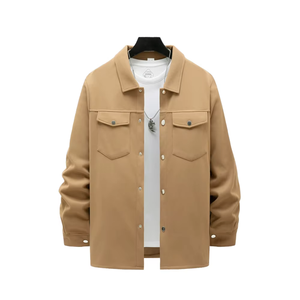 Chaqueta Cortavientos de Verano Unisex de Moda, Personalizada, con Exterior de Lona y Poliéster, Corte Ajustado, Cuello Mao, de Alta Calidad - Product Image 4