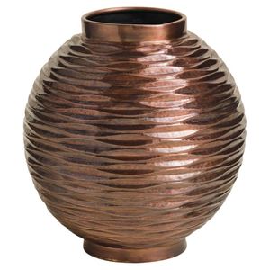 Vase à fleurs de sol en aluminium finition or mat, décoration moderne et luxueuse pour la maison et les mariages - Product Image 1