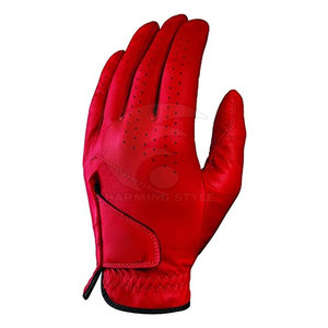 Guantes de golf de cuero, ligeros, flexibles, transpirables, con correa ajustable para práctica de golf y entrenamiento. - Product Image 4