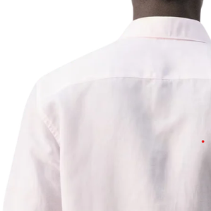 Chemise décontractée à manches longues boutonnée pour homme, couleur unie, col pointu, manches retroussables, style uni, vente en gros de vêtements décontractés - Product Image 4