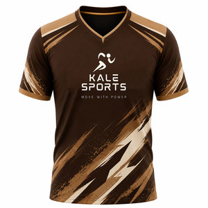 Maillot de football entièrement personnalisable et respirant, impression de logo personnalisé, manches courtes, col en V, maillots de football pour adultes - Product Image 4