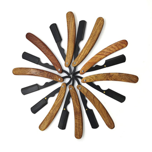 Navaja de afeitar de acero inoxidable dorada con mango plegable y logotipo personalizado, estilo japonés, para hombre, para cortar y afeitar la barba, para barbero. - Product Image 6