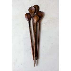 Cuillère de cuisine en bois à long manche de style japonais et coréen, design mignon, vaisselle pour le thé et le café, idéale pour les mariages - Product Image 4