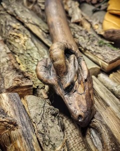 ขวานเหล็กกล้าคาร์บอนสูงคุณภาพสูง ทำมือ ลายสวยงาม พร้อมปลอกหนัง - Product Image 6