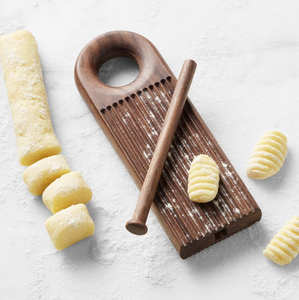 Wood Gnocchi Board With <b>Rolling</b> <b>Pin</b> Board Pasta Tool For Manual Dough Shaping Wood Gnocchi Board - Product Image 3