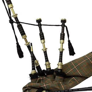 Baguettes à dudelsac professionnelles Great Highland avec montures en ivoire et languettes de drone réglables pour les spectacles sur scène - Product Image 2