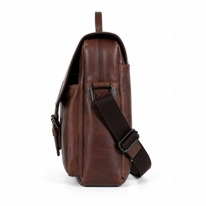 Sac messager en cuir, grand sac à dos pour hommes d'affaires, fermeture à boucle durable, toutes saisons - Product Image 5