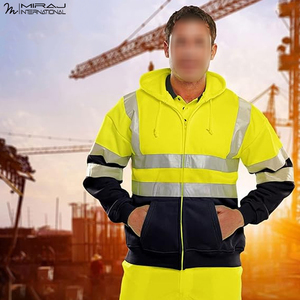 Traje de Trabajo Reflectante Amarillo de Alta Visibilidad, Ropa de Trabajo de Poliéster y Algodón con Múltiples Bolsillos, Uniforme de Seguridad para Hombre - Product Image 5