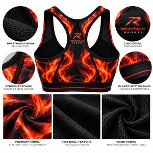 <b>Low</b> Price Best Selling Women High Support Racerback Sublimation Gym <b>Bra</b> Front Quick Dry Breathable Spandex/Nylon Wholesale High - Product Image 6