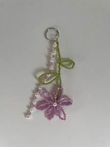 Luxury Handmade Embroidery Beaded <b>Keychain</b> with Artistic Floral Embroidery Perfect for Keys Handbags Backpacks and Gifts - Product Image 6