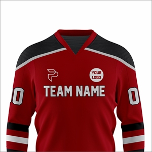 Wholesale Printed Ice Hockey Jersey Custom Design Team Hockey Shirt Breathable Moisture-Wicking <b>Athletic</b> Sportswear OEM ODM - Product Image 4